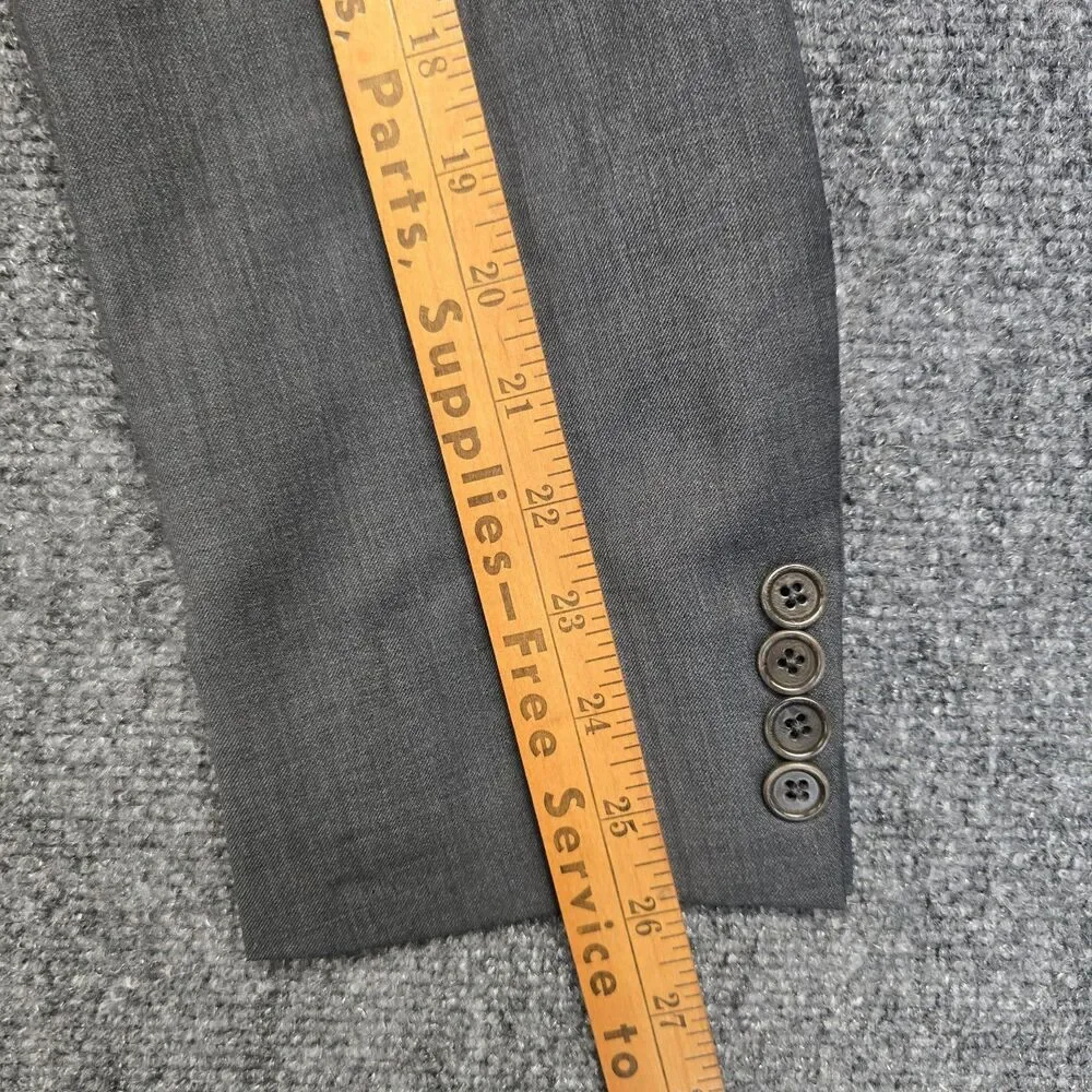 John Varvatos U.S.A. Blazer Mens 42R Grey Heathered 2-Button Sports Cost Jacket